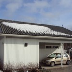 Snörasskydd för tegeltak - Snösmältning pågår i Oulu City 2011-04-07