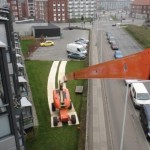 Fastsättning ovan på burspråk i Köpenhamn