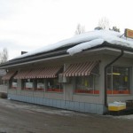 Snörasskydd för plåttak - Snösmältning pågår - Shell Varikko 2011-03-22