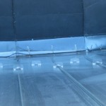 Snörasskydd limad ovan på falsad plåt för att skydda kupolen